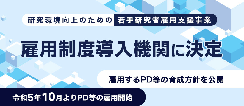 研究企画　雇用制度導入機関に決定